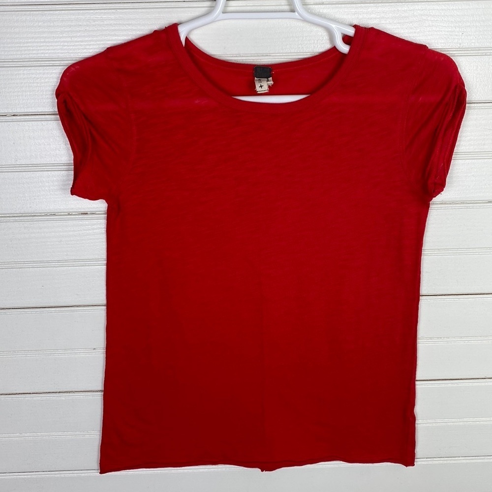 Free People Red Tee Size Small